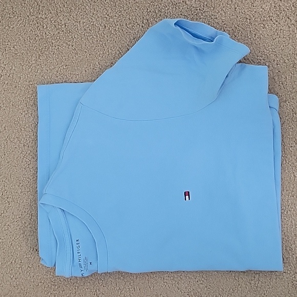 Tommy Hilfiger shirts. 1.. Light blue,  2.grey, and 3.striped sz med - Picture 2 of 5